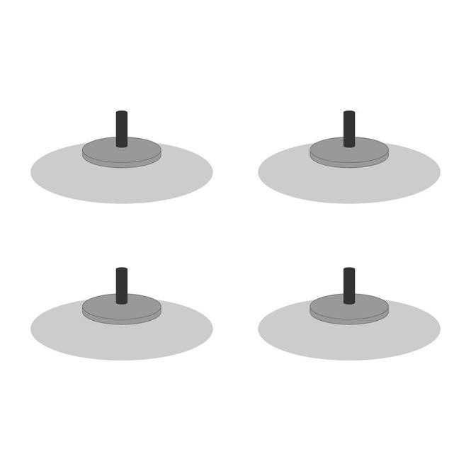Hovedbilde Fikseringsbrett 4pk reservedeler, sugekopper Etac