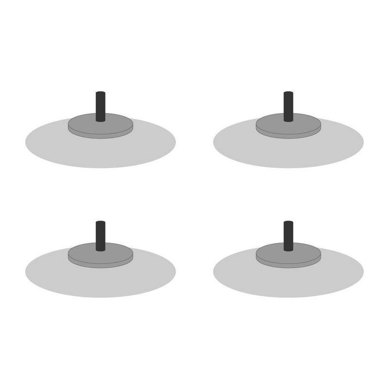 Fikseringsbrett 4pk reservedeler, sugekopper Etac