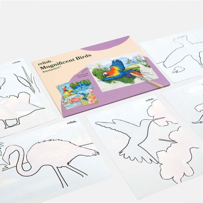 Male med vann - fugler